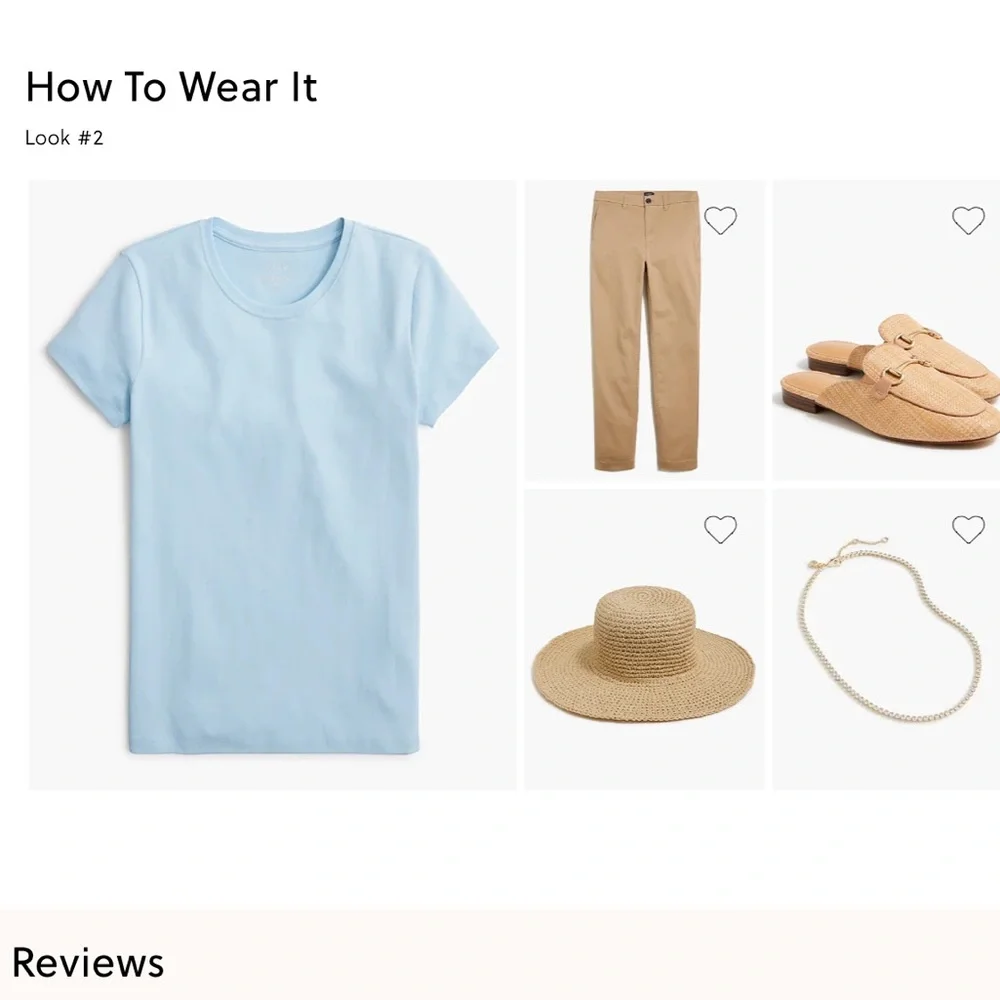 J. Crew Women's Essential short-sleeve crewneck tee Chateau Light Blue XL sliced - Picture 4 of 15
